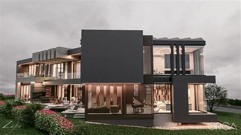 Casa Modelo: Incredible Black and Concre|Visualization