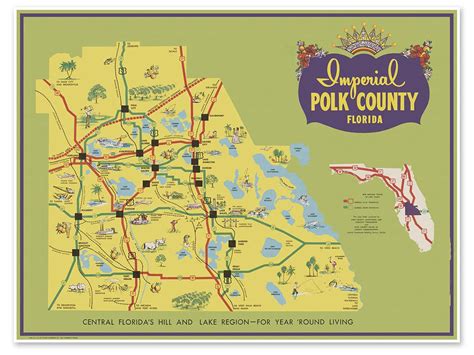 Buy Imperial Polk County Florida circa 1950's - Central Florida's Hill and Lake Region for Year ...