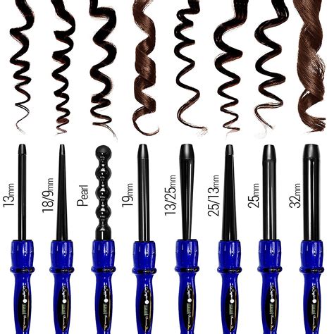 Irresistible Me 8-in-1 Hair Curling Iron Set 8 Interchangeable Ceramic Barrels Multiple ...