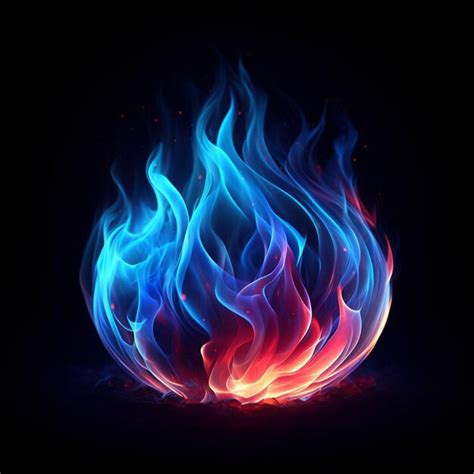 Premium AI Image | flame art in a black background