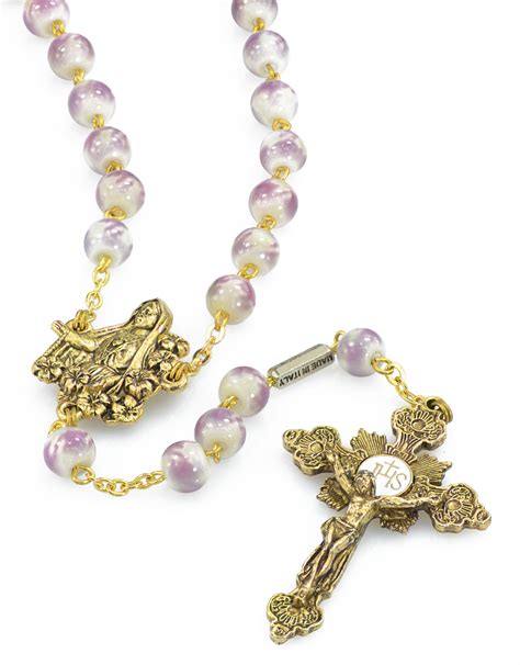 Fatima Gold Plated Rosary Beads