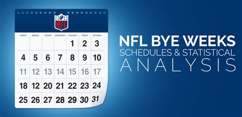 2018 NFL Bye Weeks, Schedules, & Statistical Analysis