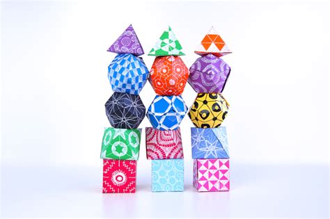 Math Art Idea: 3D Geometric Shapes - Babble Dabble Do