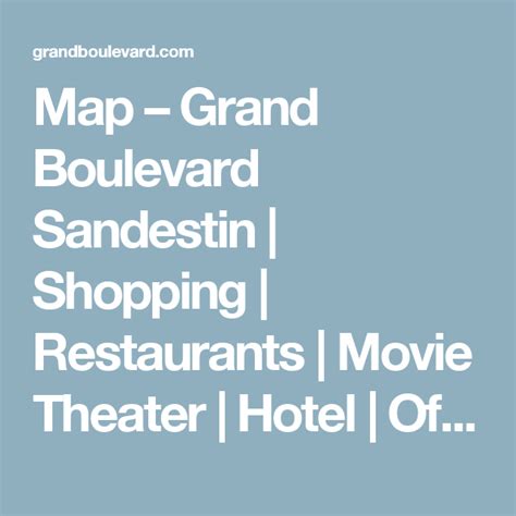 Map – Grand Boulevard Sandestin | Shopping | Restaurants | Movie ...