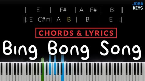 Bing Bong Song - Piano chords and lyrics - YouTube