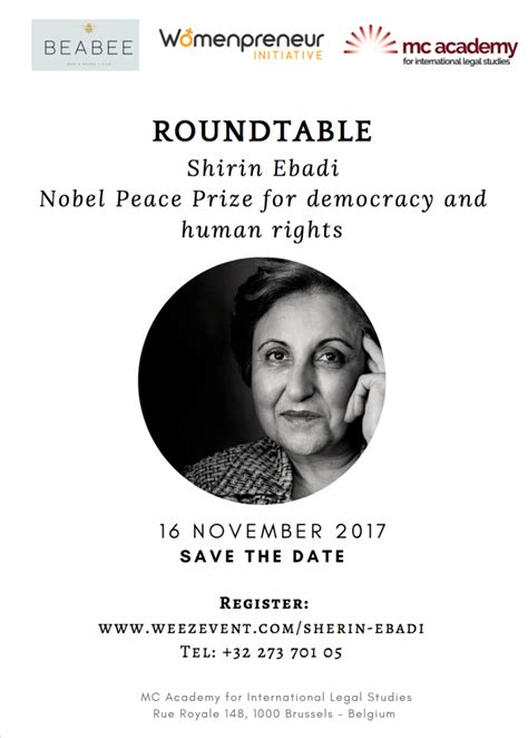 Roundtable with Ms. Shirin Ebadi, Nobel Peace Prize for democracy and ...