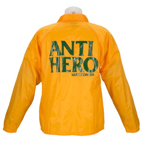 Anti Hero Skateboards Clothing Coach Jacket Logo Gold - Skate Pharm