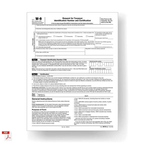 Form W-9, Request for Taxpayer Identification Number and Certification ...