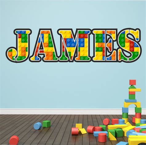 The Grafix Studio | Personalised Lego Name Wall Sticker Name Wall ...