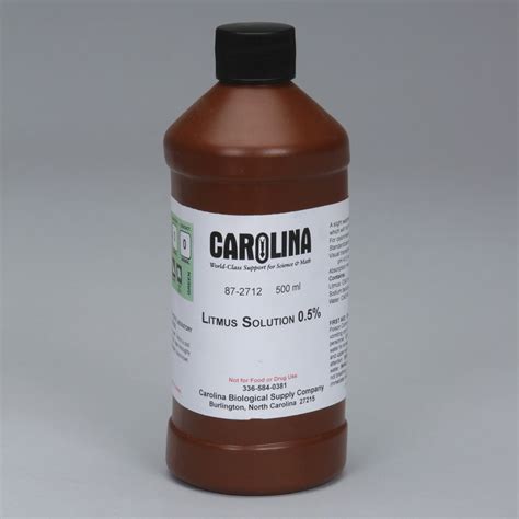 Litmus Solution, 0.5% Aqueous, Laboratory Grade, 500 mL | Carolina Biological Supply