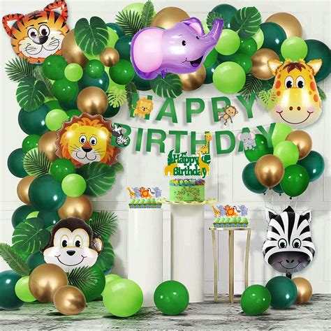 Buy Party Propz Jungle Theme Birthday Decoration - 85 Pcs Animal Theme ...