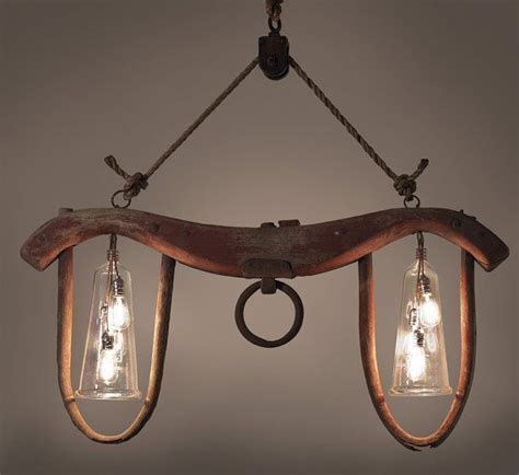 Ox Yoke Repurposed into One Of A Kind Chandelier very cool. I love ...