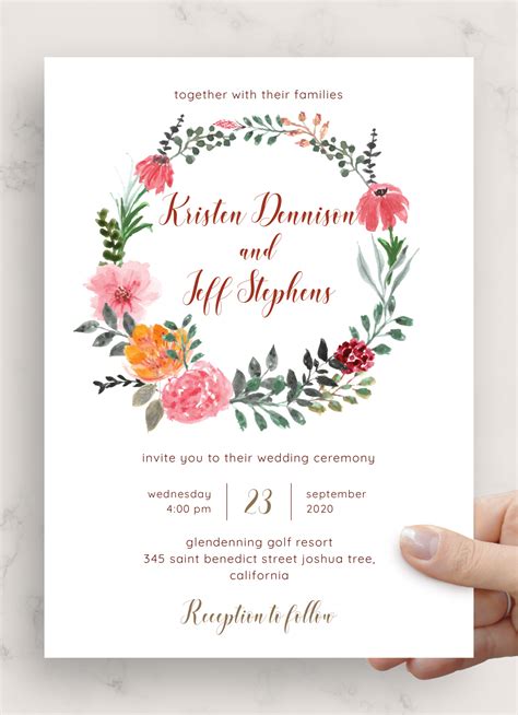 Printable Rustic Wedding Invitations Templates