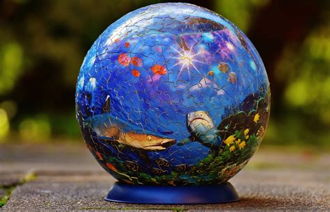 Free Images : play, glass, green, reflection, color, blue, fish, globe, art, stand, fun, earth ...