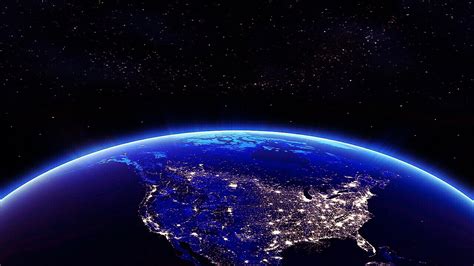 Earth North America In The Night View 4k Wallpaper