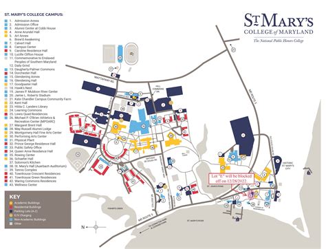 SMCM Parking Lot E Closure Notification | St. Marys College of Maryland