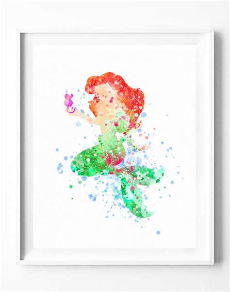 Ariel Watercolor Painting at PaintingValley.com | Explore collection of ...