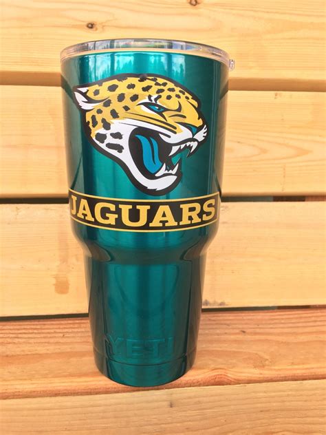 JACKSONVILLE JAGUARS Powder coated TEAL Yeti// Powder coated