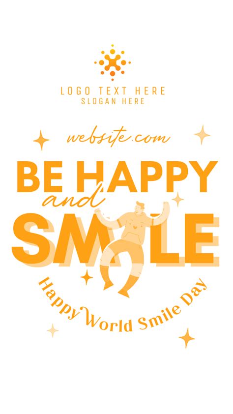 Be Happy And Smile Instagram story | BrandCrowd Instagram story Maker