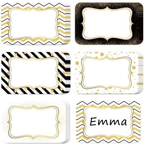 Buy 200 Pieces Name Tag Stickers Party Name Tags Border Name Tag Labels Personalized Name Tags ...