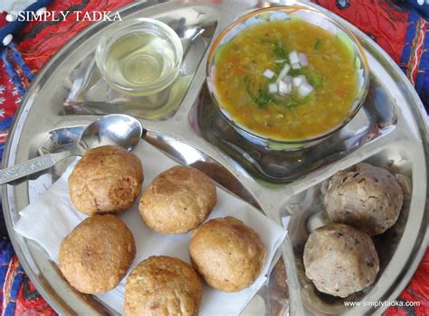 Dal Bati Aur Churma- Rajasthani Speciality | Simply Tadka