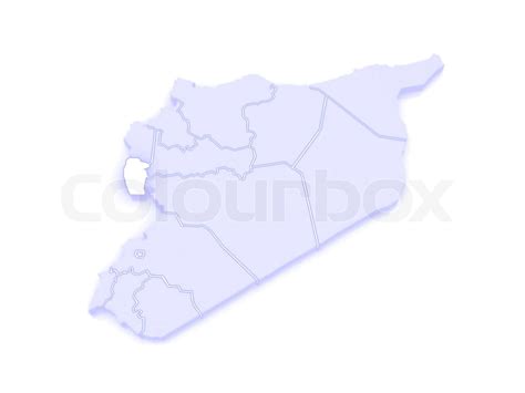 Map of Tartous. Syria. | Stock image | Colourbox