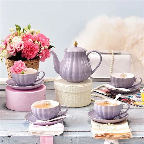 Court Style Afternoon Tea Set Colorful Cup And Saucer Set Coffee Cups ...