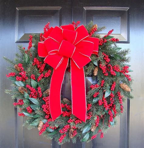 Christmas Wreath Bow Christmas Decoration Christmas Decor