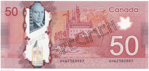 50 Dollars 2012 - Specimen, 2011 to 2013 Issues - Canada - Banknote - 4197