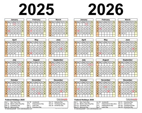 2025-2026 Printable Calendar: A Comprehensive Guide - Calendar 2025 ...