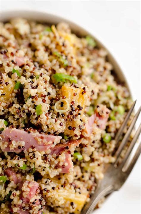 Roasted Pineapple & Ham Quinoa Salad