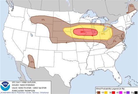 Storm Prediction Center Jul 28, 2023 1630 UTC Day 1 Convective Outlook