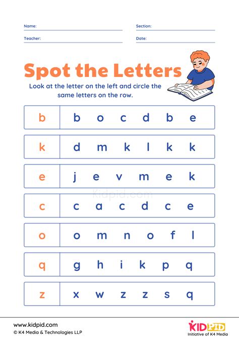 Alphabet Letter Review Worksheets