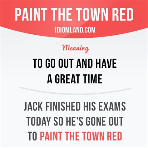 Paint the town red idiom - mahaafri