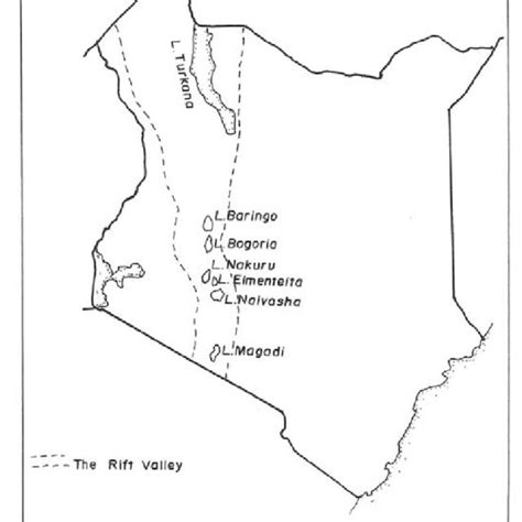 Location of Rift Valley Lakes in Kenya. | Download Scientific Diagram