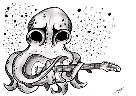 Octopus and a guitar inspired by John Frusciante by JPWalls.deviantart ...