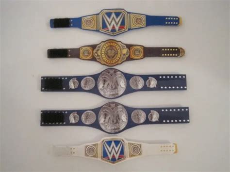 5 SMACKDOWN CUSTOM Wrestling Figure Belts WWE WWF NXT (Figure not ...