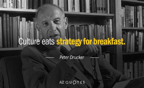 Peter Drucker quote: Culture eats strategy for breakfast.