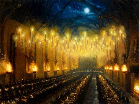 Harry Potter - The Great Hall | Hogwarts art, Hall painting, Harry potter wall art