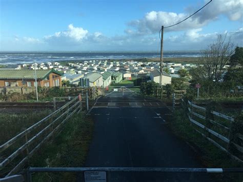 Level crossing above Sun Beach caravan... © Steven Brown :: Geograph Britain and Ireland