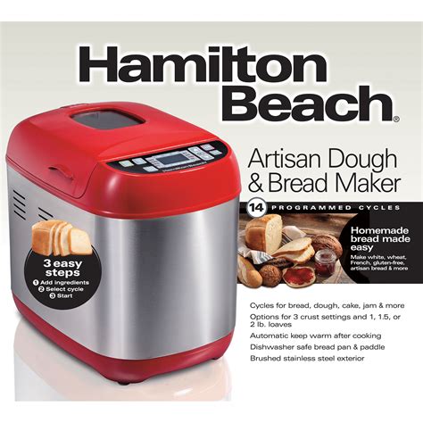 Hamilton Beach Artisan Dough & Bread Maker (Red) - 29886