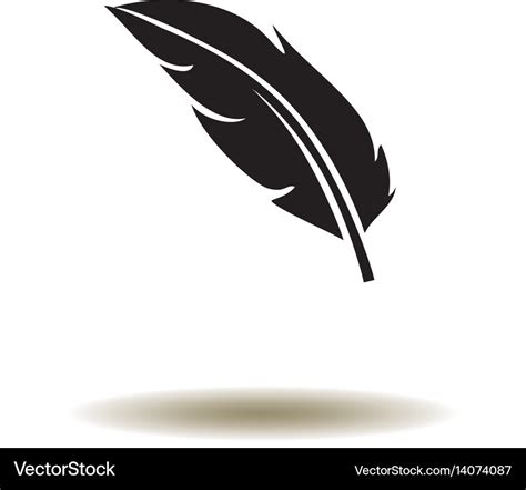 Feather silhouette Royalty Free Vector Image - VectorStock