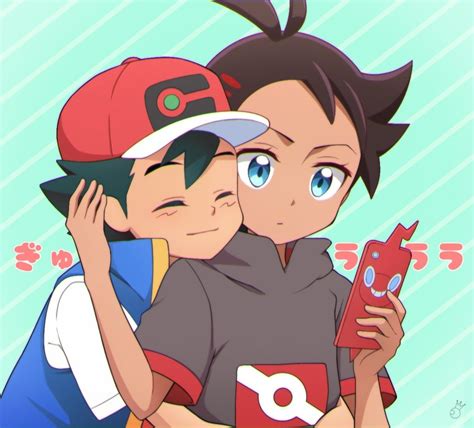 ash ketchum, rotom, rotom phone, and goh (pokemon and 2 more) drawn by ...