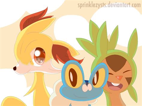 Kalos Starters by SinisterlyCute on deviantART