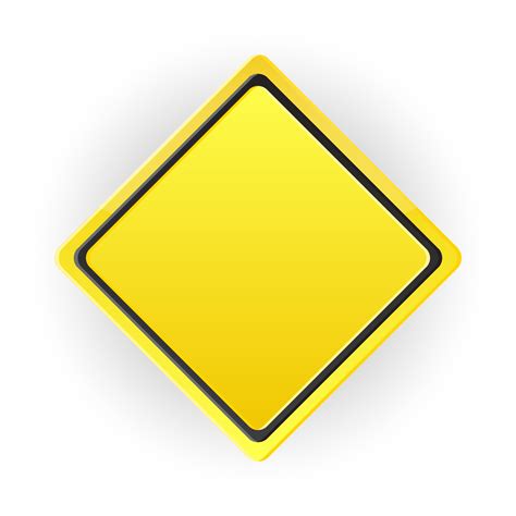 yellow square blank road sign 6475545 Vector Art at Vecteezy