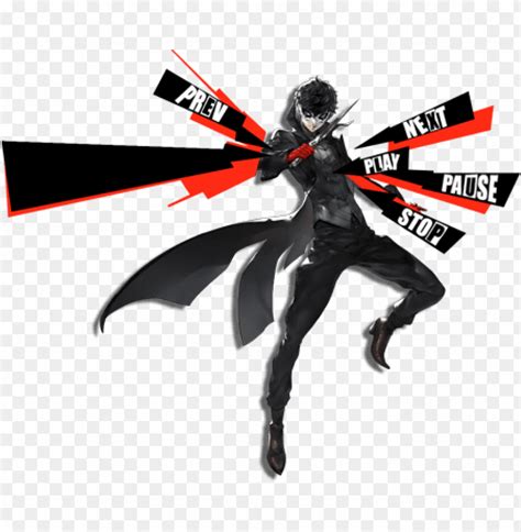 help coding persona5 music player - protagonist persona 5 joker PNG image with transparent ...