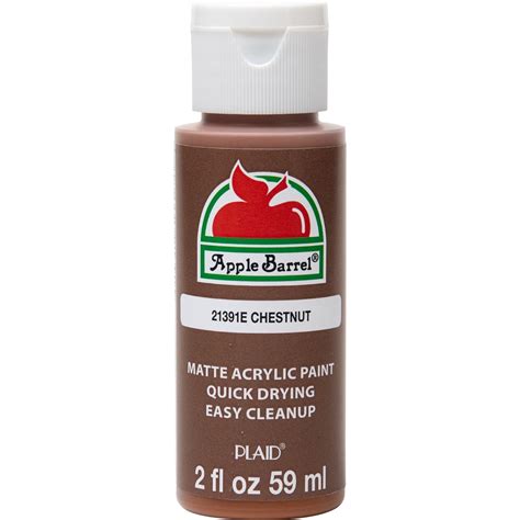 Apple Barrel 21391E Acrylic Craft Paint, Matte Finish, Chestnut, 2 fl oz - Walmart.com - Walmart.com