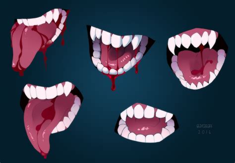 Wanted to practice some teeth and tongues. Used... - candyslices | Drawings, Teeth art, Art ...