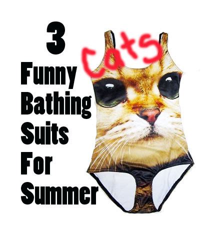 kandeej.com: 3 Funny (Must-Have) "Cat" Bathing Suits For Summer