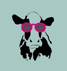 Cow glasses Royalty Free Vector Image - VectorStock